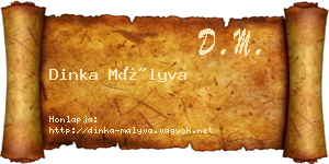 Dinka Mályva névjegykártya